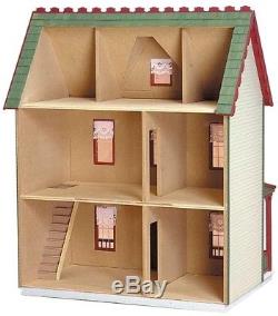 unfinished wood dollhouse