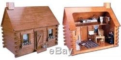 miniature log cabin dollhouse kits