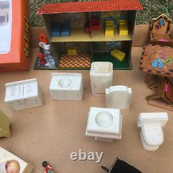 100+ Pc lot Vtg Furniture Accessories Kitchen Set Misc Dollhouse Miniature 112