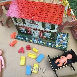 100+ Pc lot Vtg Furniture Accessories Kitchen Set Misc Dollhouse Miniature 112