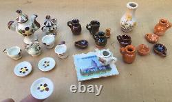 100+ Pc lot Vtg Furniture Accessories Kitchen Set Misc Dollhouse Miniature 112