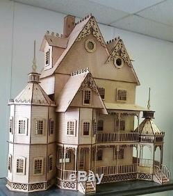 112 1 Scale Miniature Ashley Gothic Victorian Laser Cut Dollhouse Kit 0000355