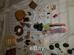 112 Scale Dollhouse Miniature 5 lbs. Lot of Furniture & Dolls & Accessories