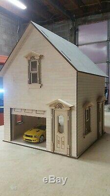 112 Scale High Ceiling Victorian Garage/workshop Laser Dollhouse Kit 0002082