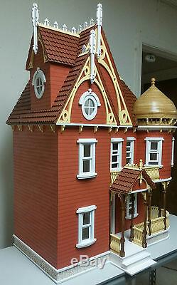 112 or 1 Scale Miniature Hannah Victorian Mansion Laser Dollhouse Kit 0001196