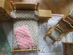 112 scale DOLL HOUSE CUSTOM 9 PC NANNY SUITE HM TINY BLANKET TINY BABY OOAK