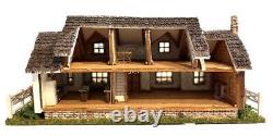 1144 Scale Dollhouse KIT Tiny Ranch House 6 Room Home Includes Greenery