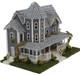 1144 Scale Dollhouse KIT Tiny Victorian Gothic Mansion 9 Rooms with Greenery