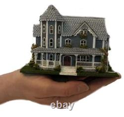 1144 Scale Dollhouse KIT Tiny Victorian Gothic Mansion 9 Rooms with Greenery