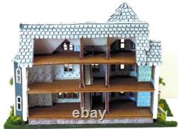 1144 Scale Dollhouse KIT Tiny Victorian Gothic Mansion 9 Rooms with Greenery