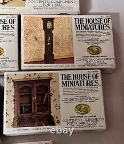 11 VTG House of Miniatures Kit Doll Furniture Chippendale Circa 1700-1800
