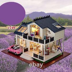 124 DIY Miniature Project Wooden Dolls House Furniture Kit -Provence Villa