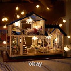 124 DIY Miniature Project Wooden Dolls House Furniture Kit -Provence Villa