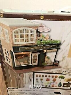 124 Dollhouse Miniature DIY Build Paris Coffee & Cake shop 2 story French Cafe