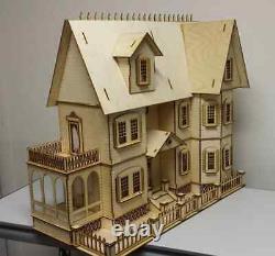 124 Scale Miniature Dollhouse Kit-Stephanie Country-by Laser Dollhouse Designs