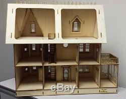 124 Scale Stephanie Country Mansion Dollhouse Kit 0000378