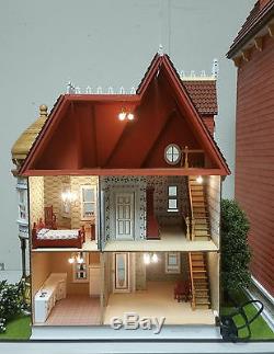 124 or 1/2 Scale Miniature Hannah Victorian Mansion Laser Dollhouse Kit 0001315