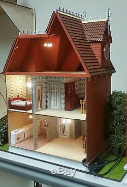 124 or 1/2 Scale Miniature Hannah Victorian Mansion Laser Dollhouse Kit 0001315