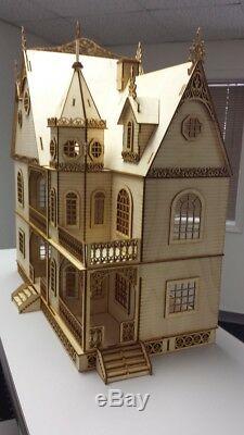 124 or 1/2 Scale Miniature Jasmine Gothic Victorian Laser Dollhouse Kit 0000375