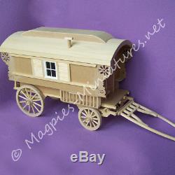 12th Scale Miniature Gypsy Caravan Kit McQueenie from Magpies-Miniatures