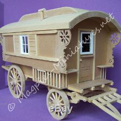 12th scale Miniature Gypsy Caravan Kit McQueenie Miniatures