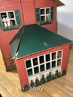 1933 Sutherland Paper Co No 200 Playtown Cardboard Dollhouse Kalamazoo MI HTF