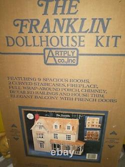 1979 Vintage Artply Co, Inc The Franklin Dollhouse Kit Model NO. 124 Wooden NEW