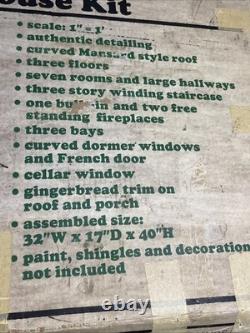 1983 VTG in Box. The Beacon Hill Wooden Dollhouse Kit by Greenleaf As Is Read