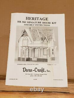 1991 Vintage Dura Craft HR560 Heritage 7 Room Doll House Kit RETIRED