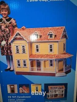 1993 Dura-craft FH 505 Farmhouse Dollhouse Kit Complete In Box Mini Mansion