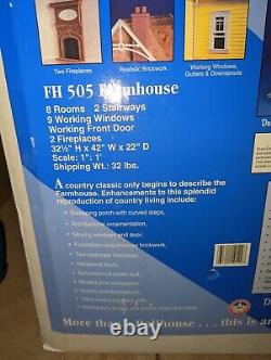 1993 Dura-craft FH 505 Farmhouse Dollhouse Kit Complete In Box Mini Mansion