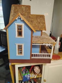 1998 Bayberry Wooden Dollhouse by DuraCraft Partially Assembled with Parts