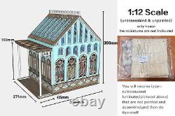 1/12 & 1/24 Scale Dollhouse Kit Unfinished Miniature Handmade Do it Your Self