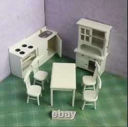 1/12 Doll House Mini Wooden Small Furniture Model Play House Toy Kitchen Kit