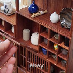 1/6 Scale Dollhouse Miniature Kits Chinese Style Wooden Furniture Jewelry CabiJe