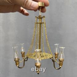 1/6 Scale Dollhouse Miniatures Accessories Luxury Vintage Chandlier Lamp Lights