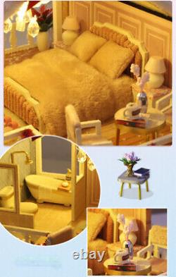 1pc Mini Dollhouse KitCottage? Room Box Miniature Christmas Snow DIY Handmade