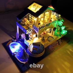 1x Mini Dollhouse Kit DIY Handmade Gift Swimming Pool Model Room Box Miniature