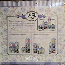 2001 Laura Ashley Four Room Decorator Dollhouse Living Room Kitchen Two Bedrooms