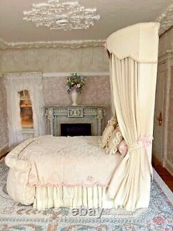 2001 Miniature Dollhouse Judee Williamson IGMA Artisan Silk Ladies Romantic Bed