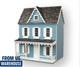 29 Vermont Farmhouse Jr Unfinished Dollhouse Kit with Front Porch, Gable Dormer