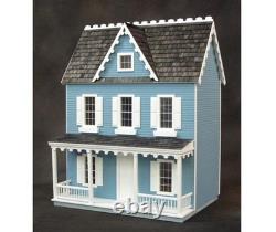 29 Vermont Farmhouse Jr Unfinished Dollhouse Kit with Front Porch, Gable Dormer