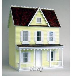29 Vermont Farmhouse Jr Unfinished Dollhouse Kit with Front Porch, Gable Dormer