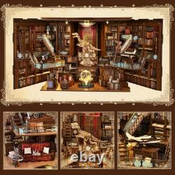 3D Wooden Miniature Book Nook Kit with LED & Dust Cover Inspirational Decor
