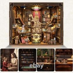 3D Wooden Miniature Book Nook Kit with LED & Dust Cover Inspirational Decor