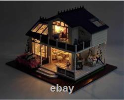 3D Wooden Miniature Dollhouse Kit DIY House Kit with Furniture, 124 Scale DIY Do