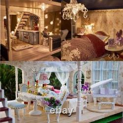 3D Wooden Miniature Dollhouse Kit DIY House Kit with Furniture, 124 Scale DIY Do