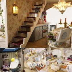 3D Wooden Miniature Dollhouse Kit DIY House Kit with Furniture, 124 Scale DIY Do