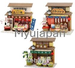 3 pcs Billy DIY Dollhouse Kit Japanese Kyoto Souvenir 8861,8862,8863 Miniature