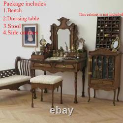 4PC 1/6 Scale Dollhouse Miniatures Furniture Unfinished Dressing Cabinet Soldier